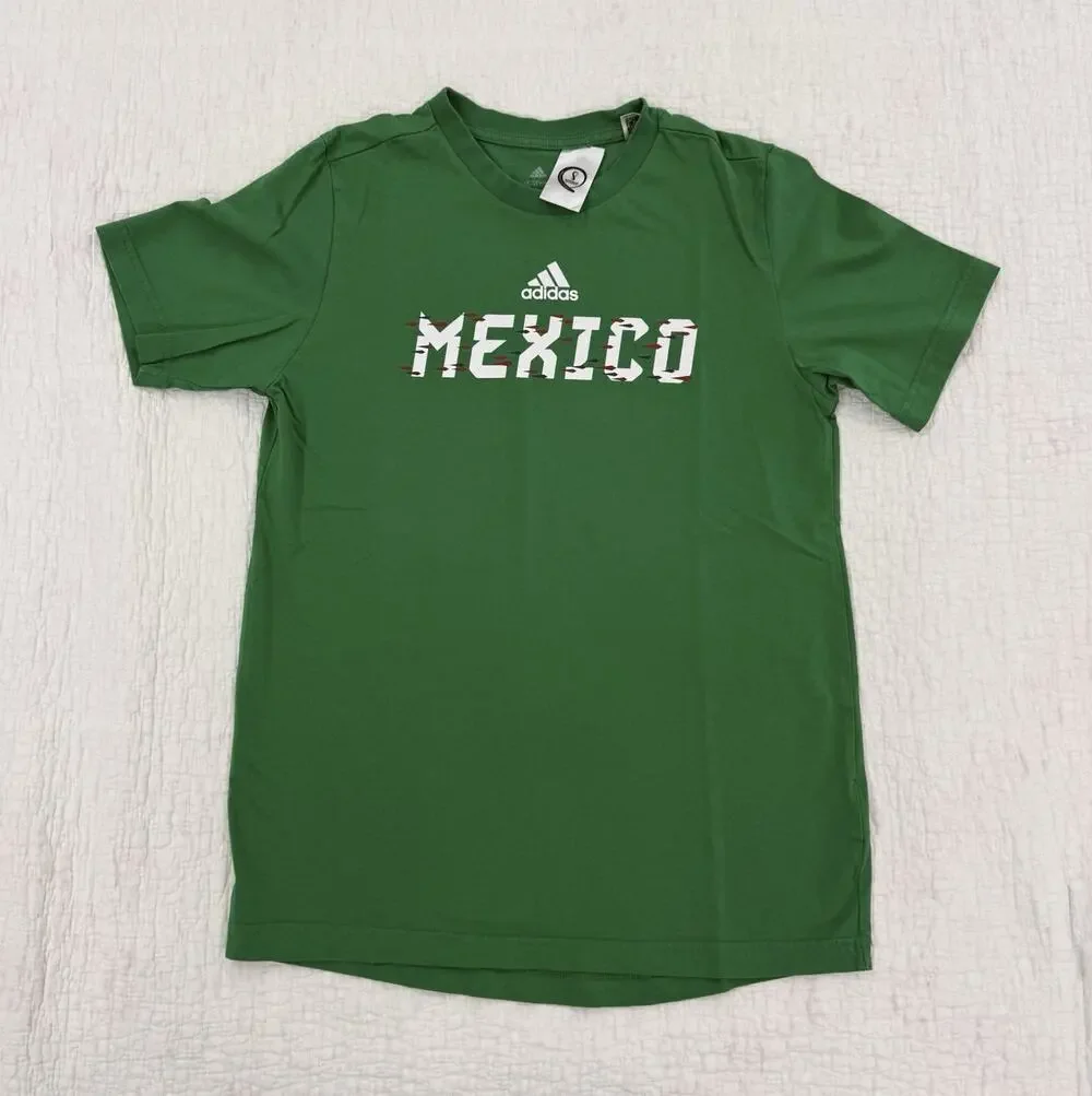 adidas Mexico World Cup Green Youth Shirt 13-14Y Unisex Soccer